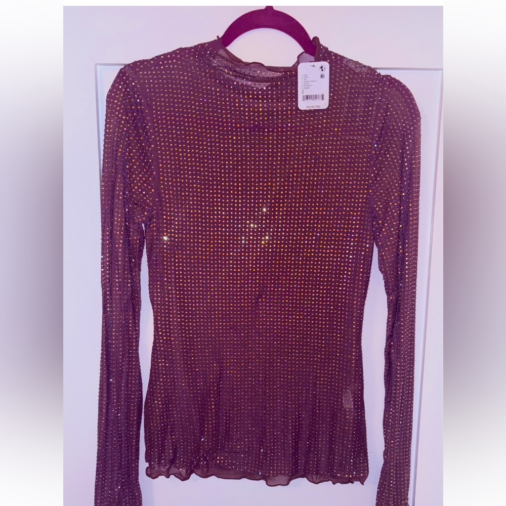 🔮NWT🔮 Women's Dance All Night Long Sleeve Shirt Small Mauve